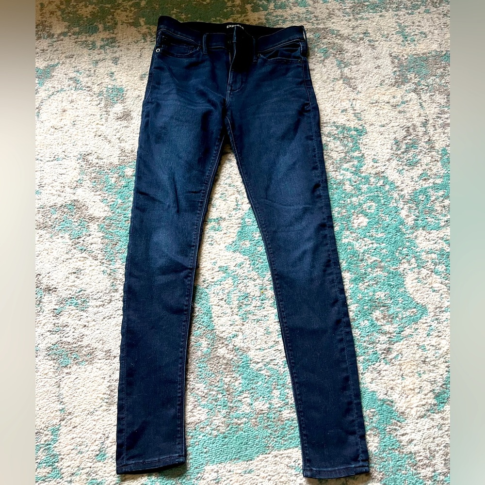 Express Dark Wash Midrise Supersoft Jean Legging Size 2R